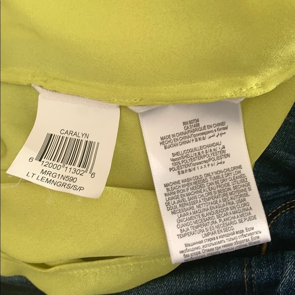 BCBG Maxazria "Caralyn" Lime Green Top - Picture 6 of 6